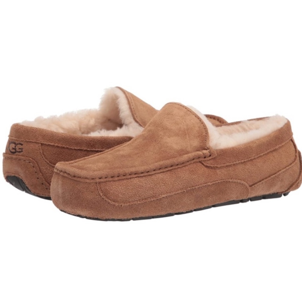 UGG Ascot Suede Shearling Slippers